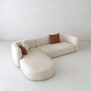 Acanva Luxury Velvet Sofa Modern Minimalist Design