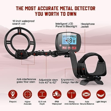 BUYTES Metal Detector for Adults - Treasure Hunting Essential