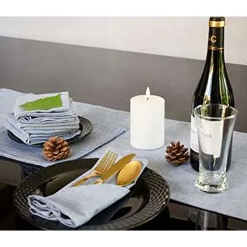Yourtablecloth Chambray Table Runner (Blue, 14 x 72)