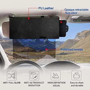 Veharvim Polarized Sun Visor - Clear Vision & UV Protection