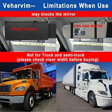 Veharvim Polarized Sun Visor - Clear Vision & UV Protection