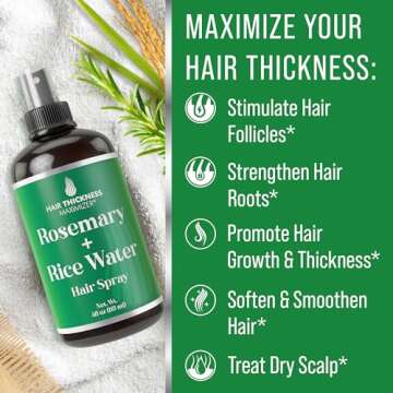 Longsheng Rice Water & Rosemary Spray for Hair Growth