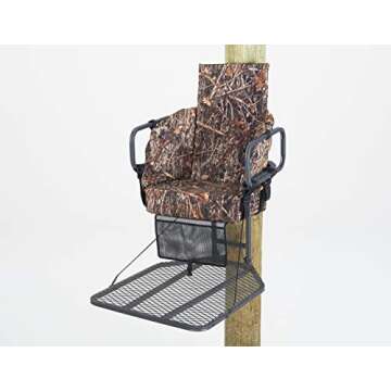 Supreme Slumper Replacement Tree Stand Seat with 4 Inch Thick Cushion for Extreme Hunting Comfort,Universal Fitting