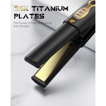 Portable Cordless Hair Straightener, Quick Heats Up & USB C Rechargeable & Long Lasting, Dual Voltag...