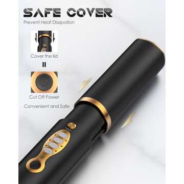 Portable Cordless Hair Straightener, Quick Heats Up & USB C Rechargeable & Long Lasting, Dual Voltage Wireless Mini Flat Iron Straightener for Straightening Curling, Travel Size, Not for Thick Hair