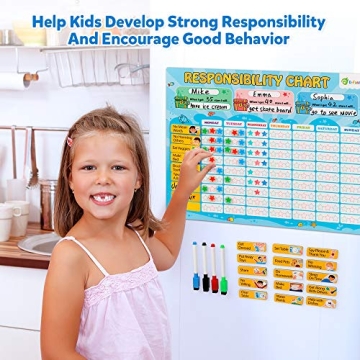 D-FantiX Magnetic Responsibility Chart for Kids Chores