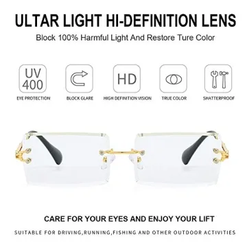 Trendy Dollger Rimless Rectangle Sunglasses for Everyone