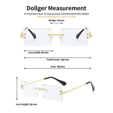 Trendy Dollger Rimless Rectangle Sunglasses for Everyone