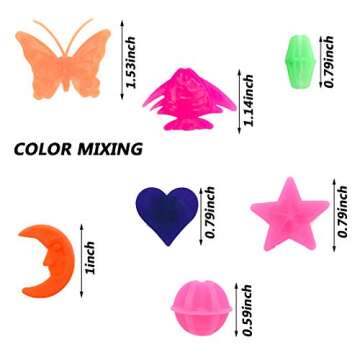 ACKLLR 133 Pieces Bike Wheel Spokes Beads, Colorful Bicycle Decoration Spoke Plastic Clip Round Decor Beads for Kids, Assorted Color and Shapes