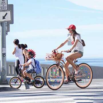 ACKLLR 133 Pieces Bike Wheel Spokes Beads, Colorful Bicycle Decoration Spoke Plastic Clip Round Decor Beads for Kids, Assorted Color and Shapes