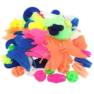 ACKLLR 133 Pieces Bike Wheel Spokes Beads, Colorful Bicycle Decoration Spoke Plastic Clip Round Decor Beads for Kids, Assorted Color and Shapes