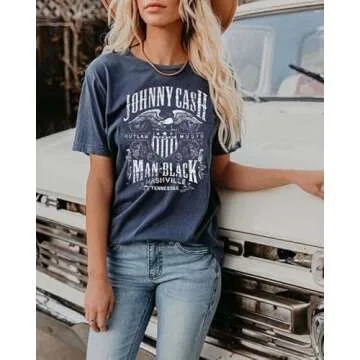 Vintage Country Music Tshirt for Women - Nashville Style Tee