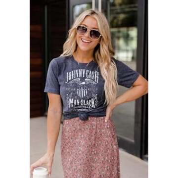 Vintage Country Music Tshirt for Women - Nashville Style Tee