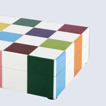 Handicrafts Home Handmade Medley Jester Collection Decorative Jewelry Box Organizer – Keepsakes, Trinkets, and Home Decor – Antique Coffee Table Storage, Memory Box, Farmhouse Style Decor, 10x6x2.5