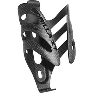 XLAB Gorilla XT Carbon Water Bottle Cage for Triathlon and Road Bikes 14 pounds of Grip Force – Matte Black