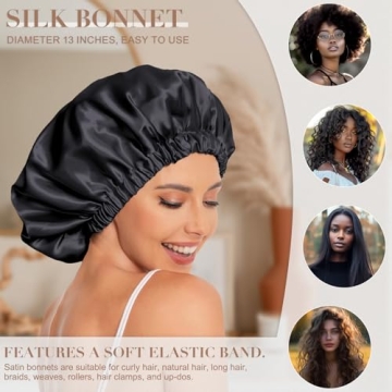 Satin Bonnet for Women's Natural Curly Hair - Sleep Cap