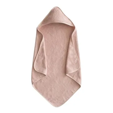 mushie Baby Hooded Towel | Organic Cotton (Blush)