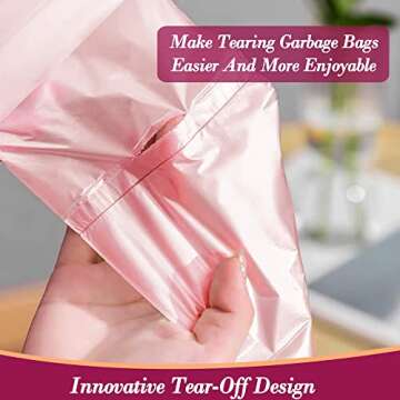 4 Gallon Pink Trash Bags - Durable, Leak-Proof Liner 180 pcs