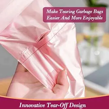 4 Gallon Pink Trash Bags - Durable, Leak-Proof Liner 180 pcs