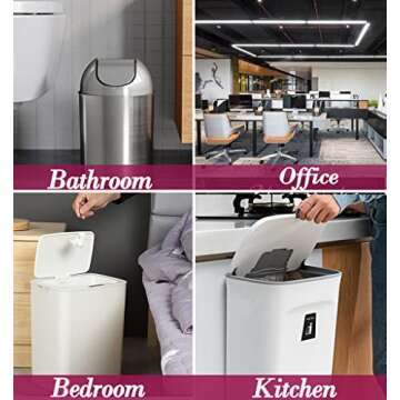 4 Gallon Pink Trash Bags - Durable, Leak-Proof Liner 180 pcs