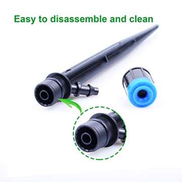 MIXC Drip Emitters 50PCS Adjustable Flow Garden Watering