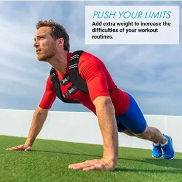Aduro Sport Weighted Vest Workout Equipment, 4lbs/6lbs/12lbs/20lbs/25lbs Body Weight Vest for Men, Women, Kids (16 Pounds (7.26 KG))
