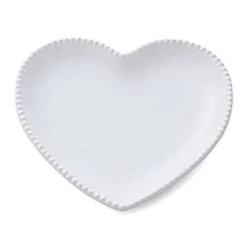Heart Shaped Ceramic Plates Set of 4 - Elegant Dining