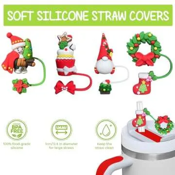 Silicone Straw Covers for Stanley Cup | 4Pcs Set