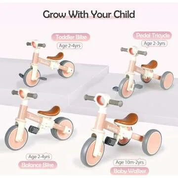 Tricycle for Toddlers 1-3 | Safe 4 in 1 Balance Bike