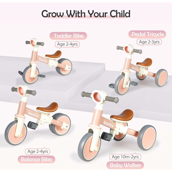 Tricycle for Toddlers 1-3 | Safe 4 in 1 Balance Bike