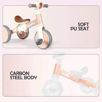 Tricycle for Toddlers 1-3 | Safe 4 in 1 Balance Bike