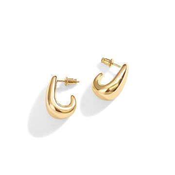 PAVOI Gold Plated Huggie Earrings Stylish and Versatile