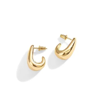 PAVOI Gold Plated Huggie Earrings Stylish and Versatile