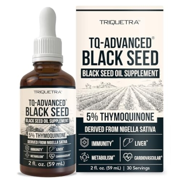 TQ-Advanced Black Seed Oil with 5% Thymoquinone - 100mg per Serving, 15:1 Concentrate from Nigella S...