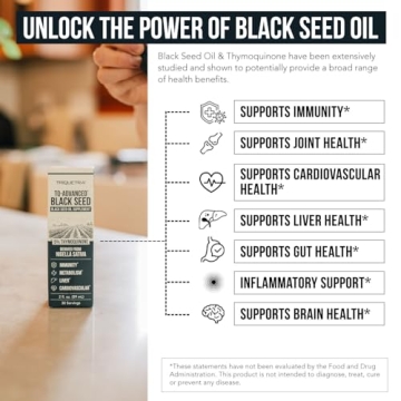 TQ-Advanced Black Seed Oil with 5% Thymoquinone - Health Booster