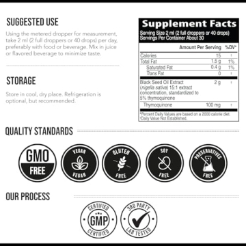 TQ-Advanced Black Seed Oil with 5% Thymoquinone - Health Booster