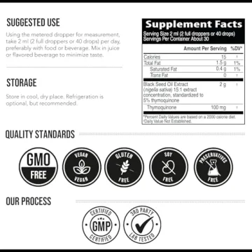 TQ-Advanced Black Seed Oil with 5% Thymoquinone - Health Booster