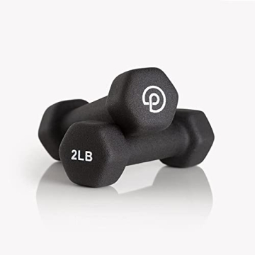 Pvolve Lightweight 2lb Neoprene Dumbbells for Home Fitness