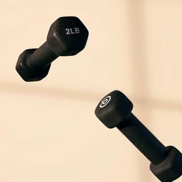 Pvolve Lightweight 2lb Neoprene Dumbbells for Home Fitness