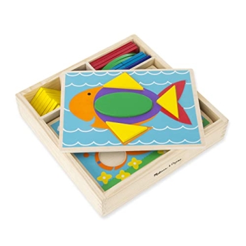 Melissa & Doug Beginner Wooden Pattern Blocks Educational Toy