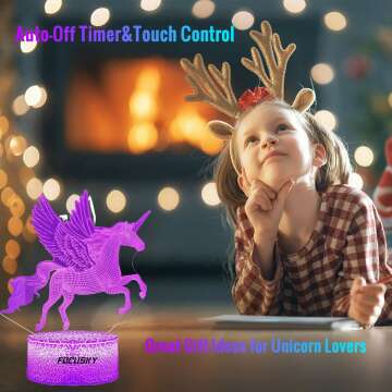 Unicorn Night Light for Kids with Touch & Remote Control