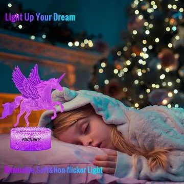 Unicorn Night Light for Kids with Touch & Remote Control