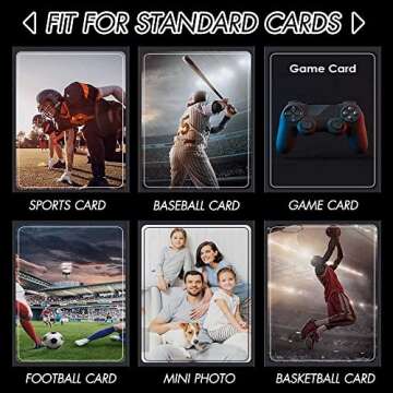 1000 Counts Card Sleeves Top Loaders for Trading Cards, Penny Soft Sleeves Baseball Card Sleeves Protectors Fit for Sports Cards, Football, Game Card