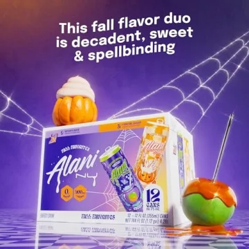 Alani Nu VARIETY PACK - WITCH'S BREW & PUMPKIN CREAM Sugar Free, Low Calorie Energy Drinks, 200mg Ca...