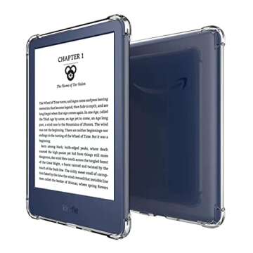SFFINE Clear Case Compatible for 6" Kindle 11th Generation 2022 & Kindle 2024 12th Generation 6 inch,Thin Slim Soft Flexible Silicone TPU Rubber Cover for Kindle 11th/12th Gen 2022/2024 (Transparent)
