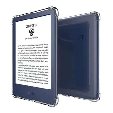 SFFINE Clear Case Compatible for 6" Kindle 11th Generation 2022 & Kindle 2024 12th Generation 6 inch,Thin Slim Soft Flexible Silicone TPU Rubber Cover for Kindle 11th/12th Gen 2022/2024 (Transparent)