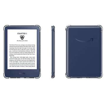 SFFINE Clear Case Compatible for 6" Kindle 11th Generation 2022 & Kindle 2024 12th Generation 6 inch,Thin Slim Soft Flexible Silicone TPU Rubber Cover for Kindle 11th/12th Gen 2022/2024 (Transparent)