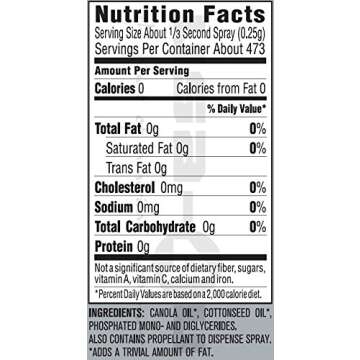 PAM No-Stick Cooking Oil Spray especially for GRILLING with High Temperature Formula, 5 oz - Made wi...