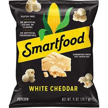 Smartfood Popcorn, White Cheddar - 10 (5/8 oz) Bags of Cheesy Delight