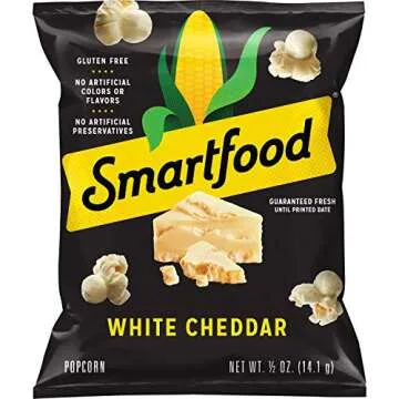 Smartfood Popcorn, White Cheddar - 10 (5/8 oz) Bags of Cheesy Delight